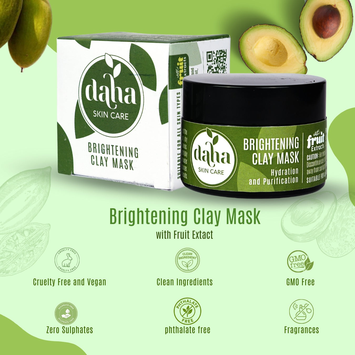 Brightening Clay Mask - 40g | Daha Skin Care