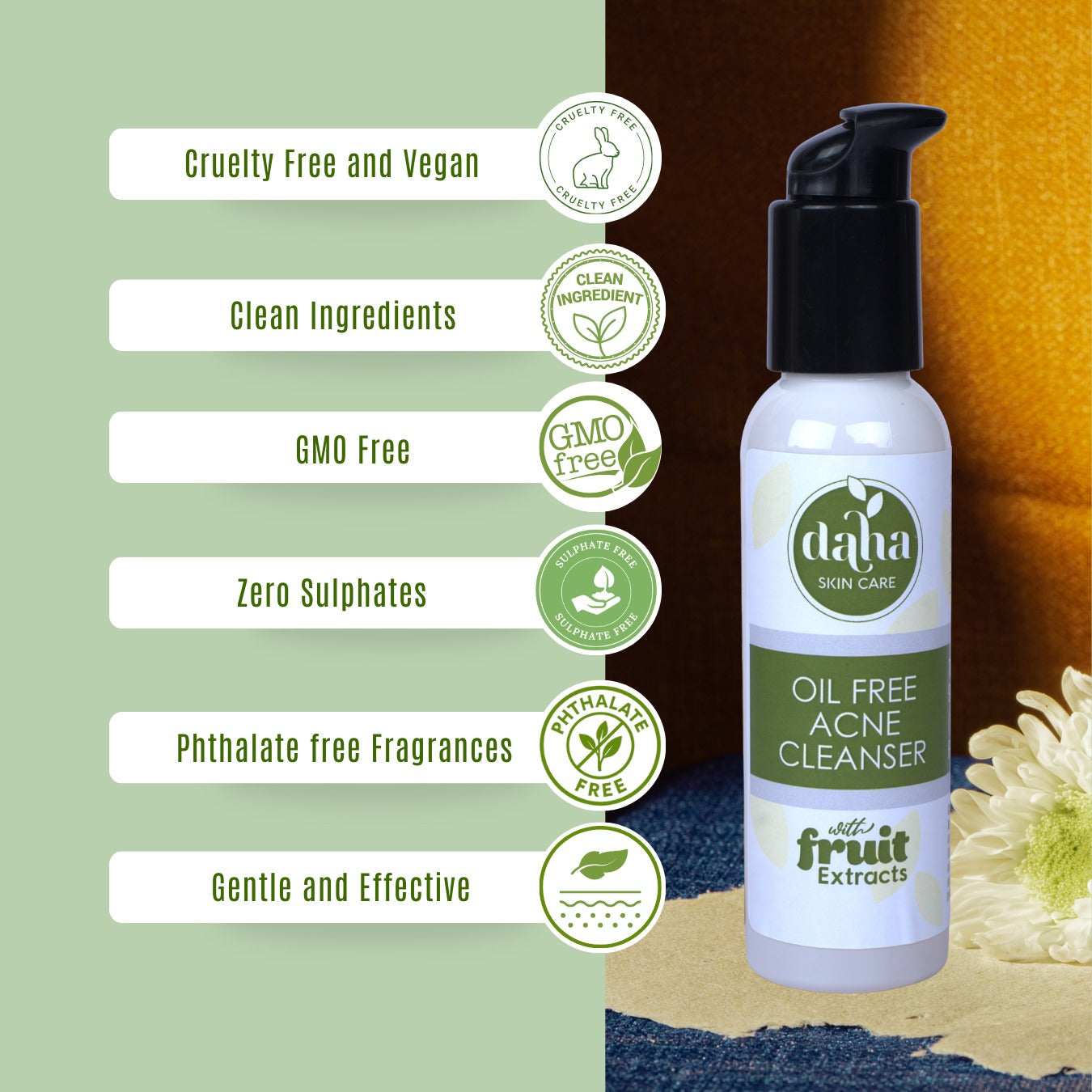 Oil Free Acne Cleanser - 100ml | Daha Skin Care