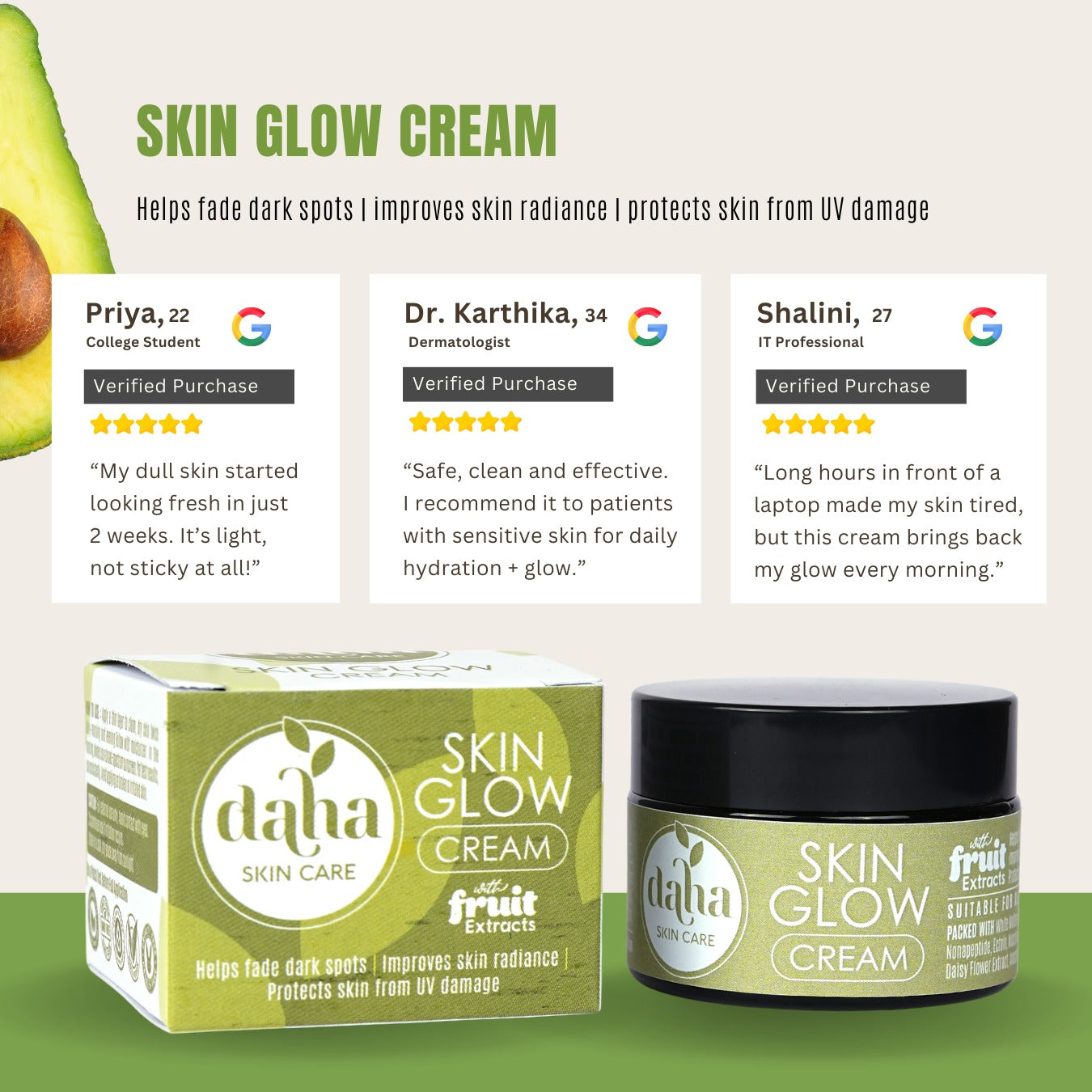 Skin Glow Cream - 30gms | Daha Skin Care