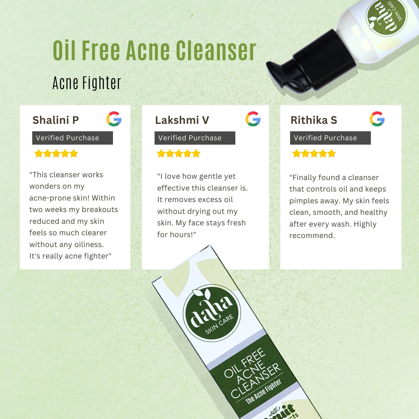 Oil Free Acne Cleanser - 100ml | Daha Skin Care