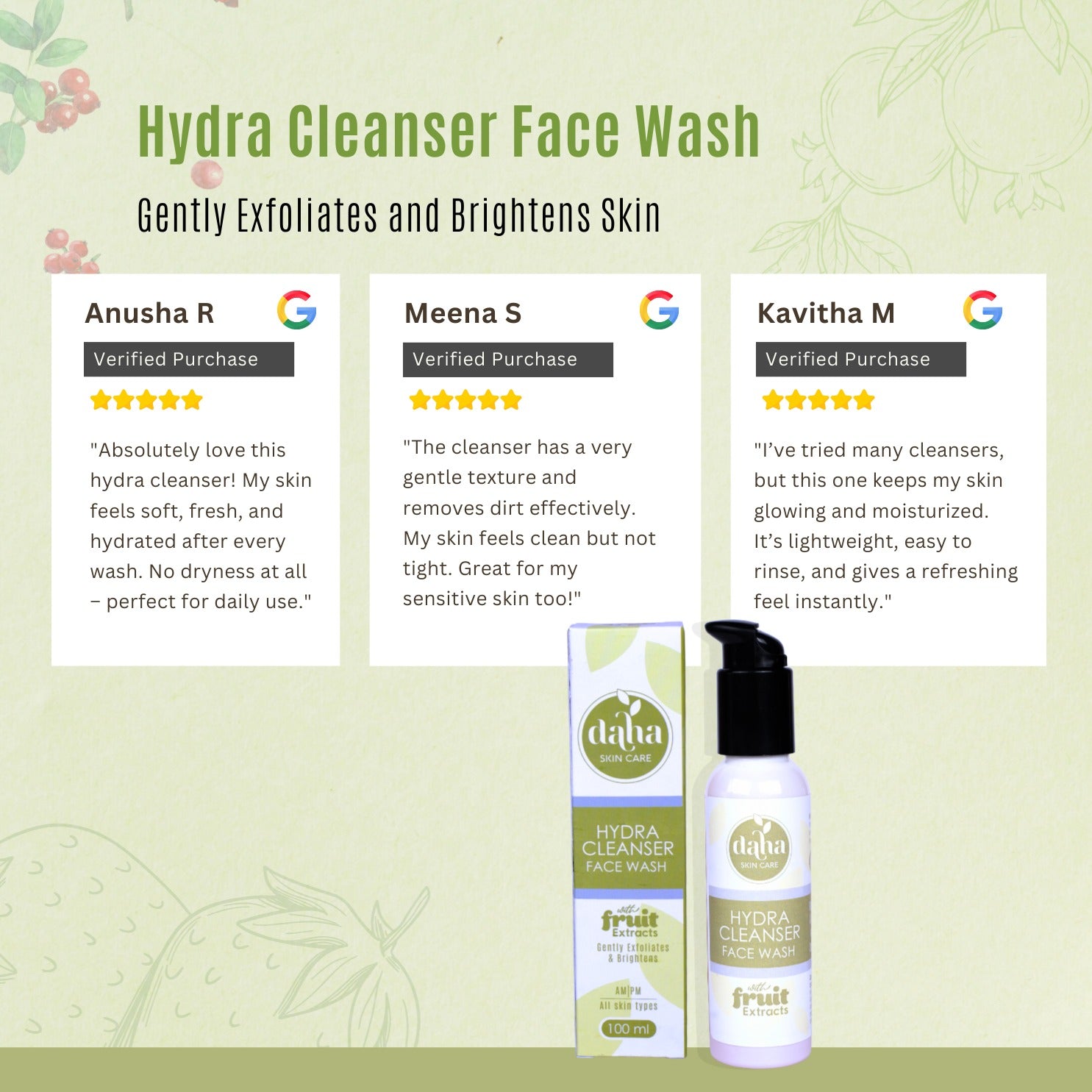 Hydra Cleanser Face Wash - 100ml | Daha Skin Care